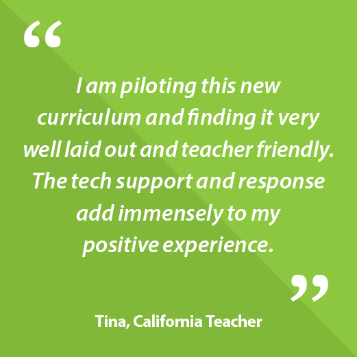 Tina, California Teacher Quote