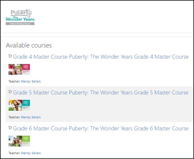 Online Training Course for Puberty Education